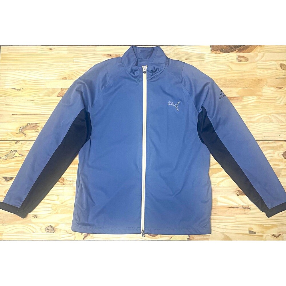 PUMA Golf stormCELL Men’s M Full Zip Windbreaker Jacket Blue/Black